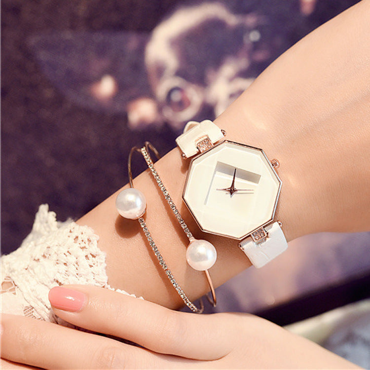 Luxury Women's Square Dial Watch – Elegant Strap & Diamond Detailing