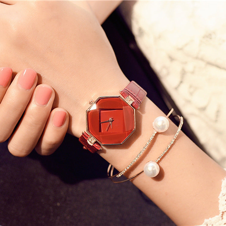 Luxury Women's Square Dial Watch – Elegant Strap & Diamond Detailing