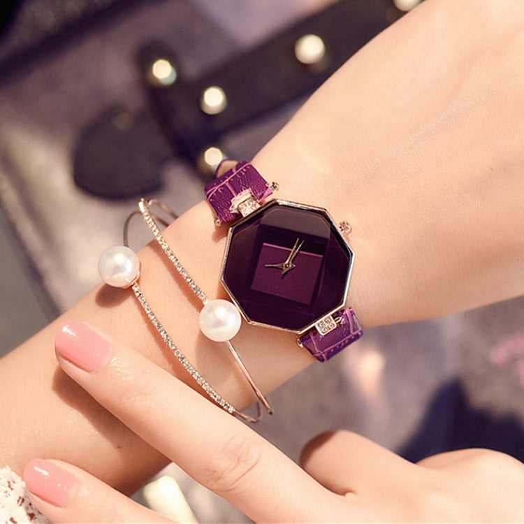 Luxury Women's Square Dial Watch – Elegant Strap & Diamond Detailing